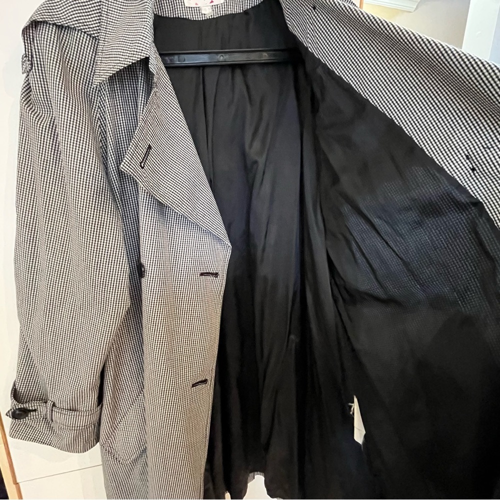 Vintage Gingham Thin Trench Coat - Picture 5 of 7